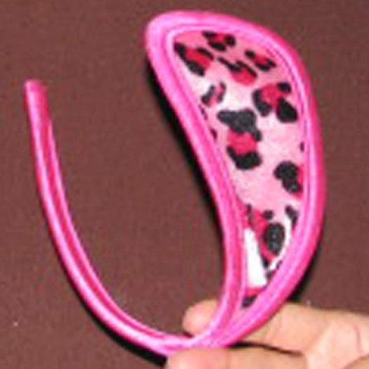 Pink leopard print thong.