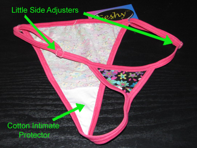 Image showing the adjustable sides and cotton intimate protector.