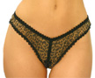 Leopard Print Crotchless Panties.