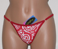 Red and White Tribal Thong